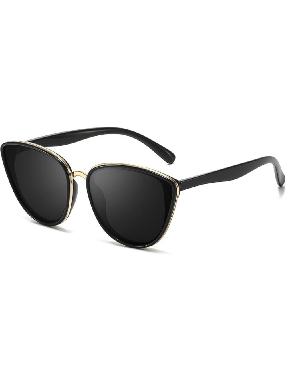 Trendy Gold-Rimmed Cat Eye Sunglasses for Women | Soft, Stylish UV Protection